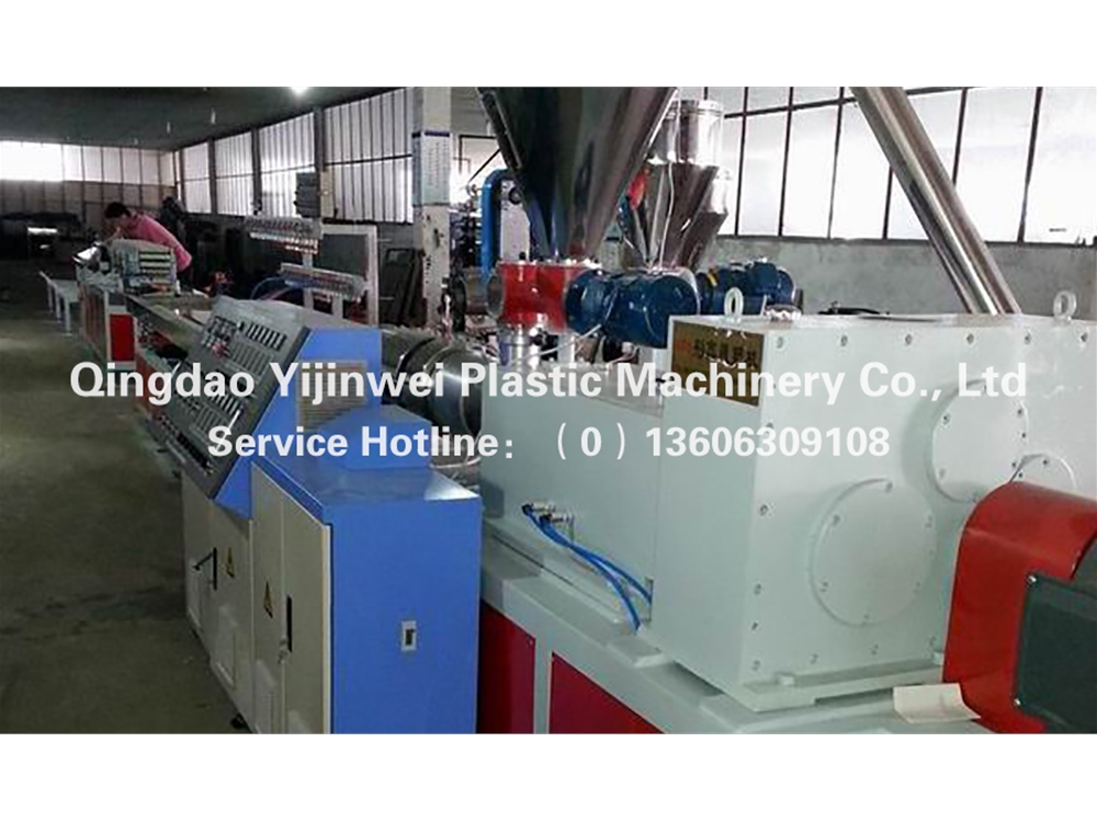 Wood and plastic lines production line