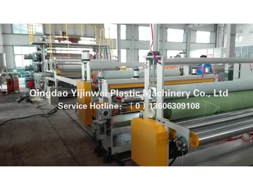 Wide PVC floor leather production line